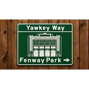 Fenway Park Yawkey Way Road Sign Red Sox Baseball Boston Massachusetts
